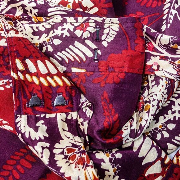 Talbots Silk Batik Print Full Wrap Sarong Skirt Sz 10P - Picture 9 of 12
